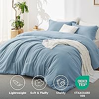 Vista 89 de Bedsure - Juego de edredón tamaño matrimonial de 3 piezas, teñido catiónico azul marino, ropa de cama para todo el año, 1 edredón de 82 x 86