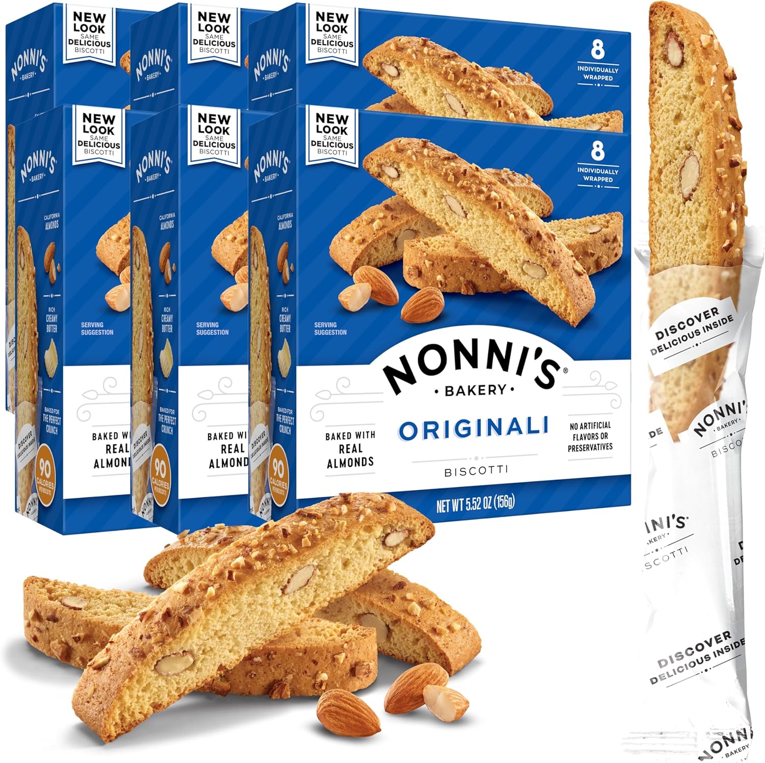 Nonni's Biscotti, Originali, 8-Count Biscotti (Pack of 6)