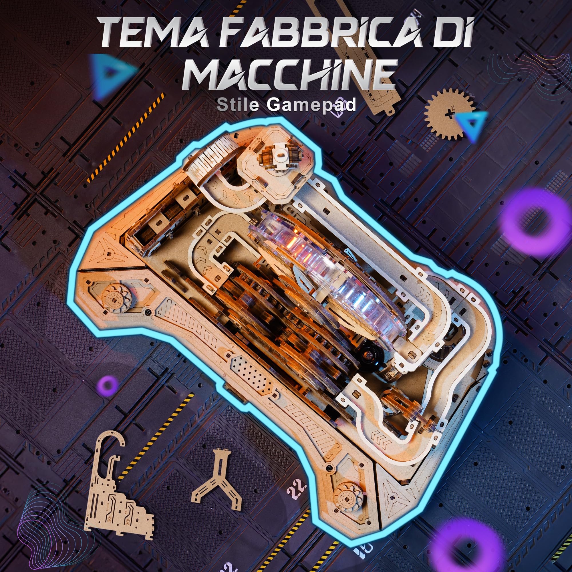ROKR Puzzle 3D in Legno Gear Ball Challenge,EGC01 | Pista Biglie Modellismo da Costruire per Adulti,Regali Fai Da Te per Uomini e Bambini