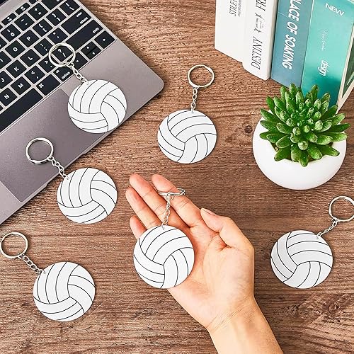 Miniatura 6 de Llavero acrílico de voleibol para equipo de voleibol, regalos para niños, niñas, escuela, carnaval, recompensa, voleibol, fiesta, bolsa de regalo,