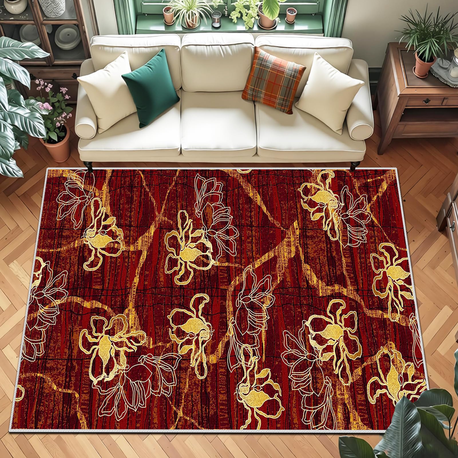 Tapis de porte pour salon et salle a manger style vintage chic