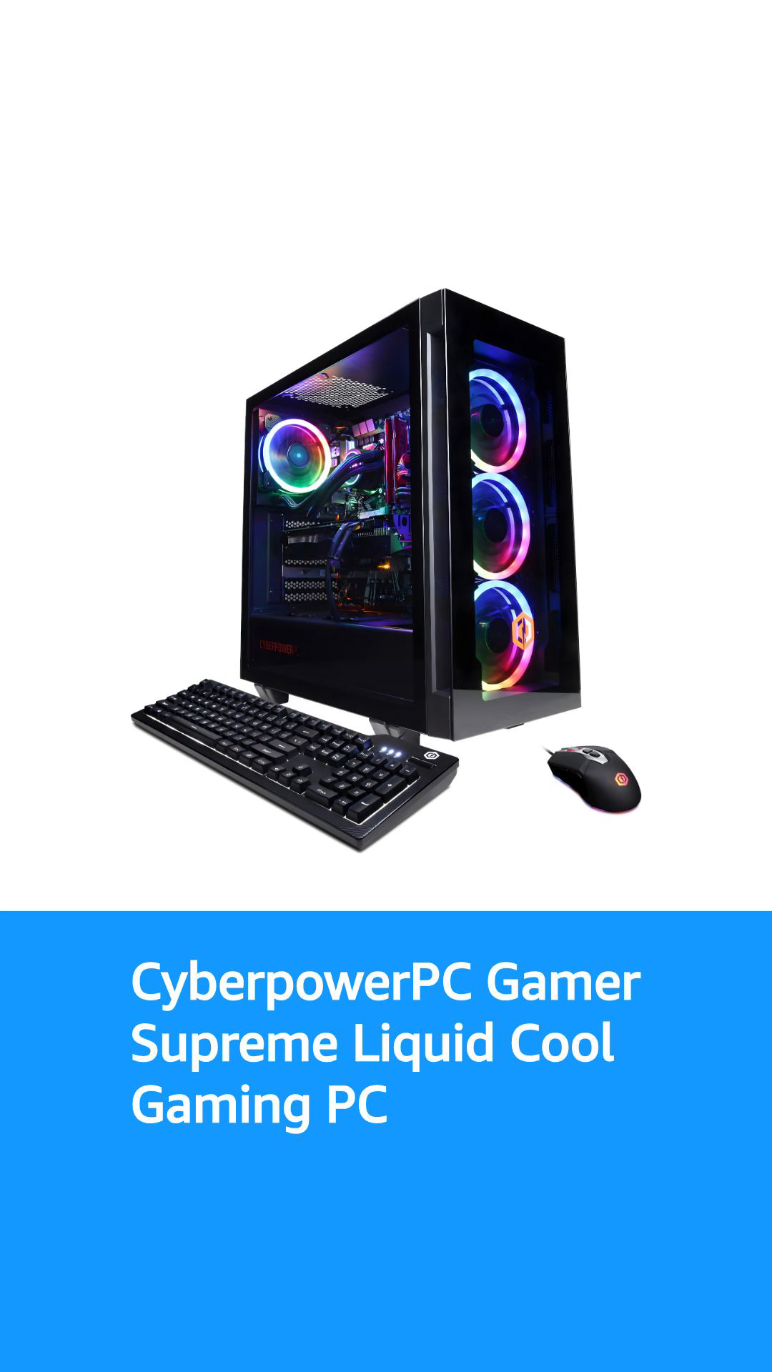 CyberpowerPC Gamer Supreme Liquid Cool Gaming PC, AMD Ryzen 7