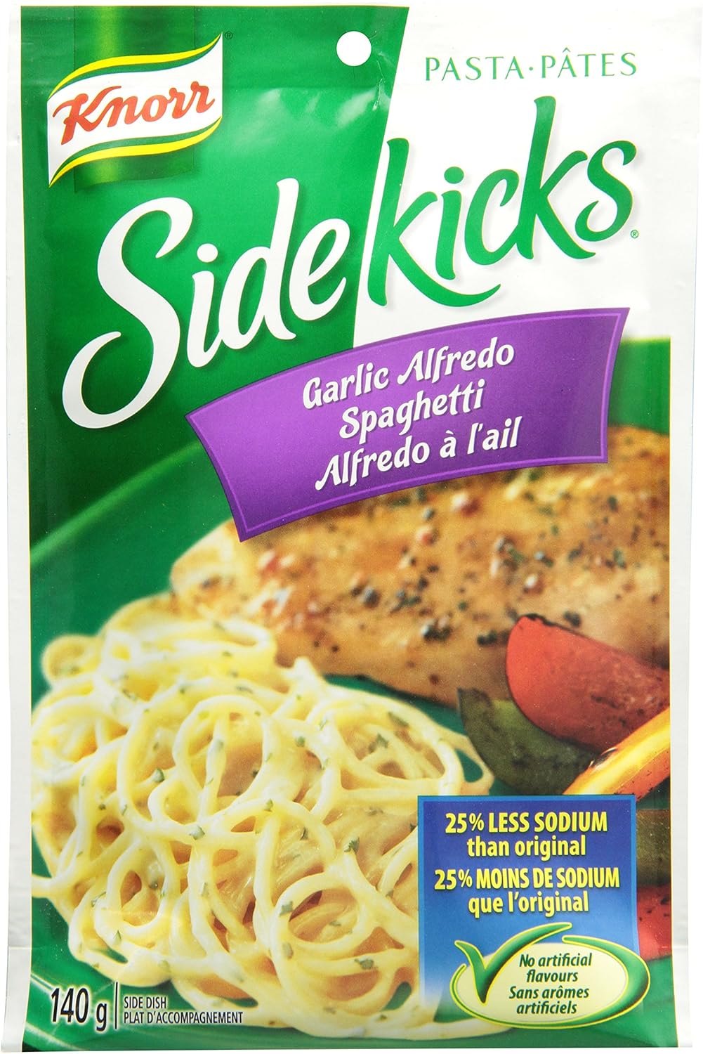 Knorr Sidekicks Garlic Alfredo Cheddar Pasta Side Dish, 8Count Amazon.ca Grocery & Gourmet Food