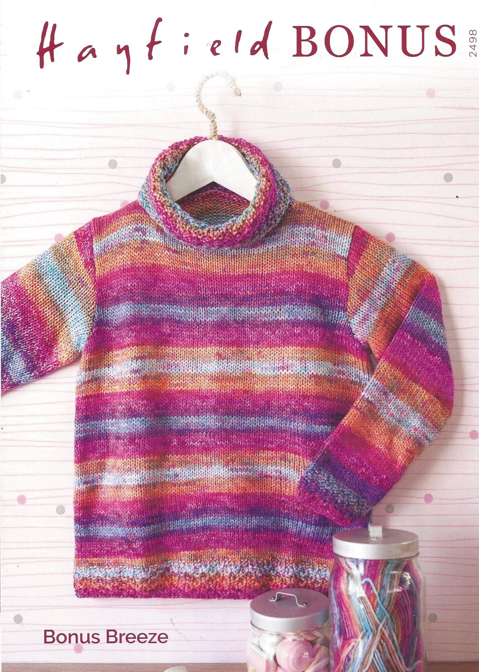 Sirdar Multi Sirdar/Hayfield Bonus Breeze Dk Knitting Pattern 2498 Cowl Neck Sweater