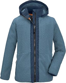 Killtec Boy's Kow 129 Bys FLC Jckt Sherpa Hooded Fleece Jacket, Blue, 152 (EU)
