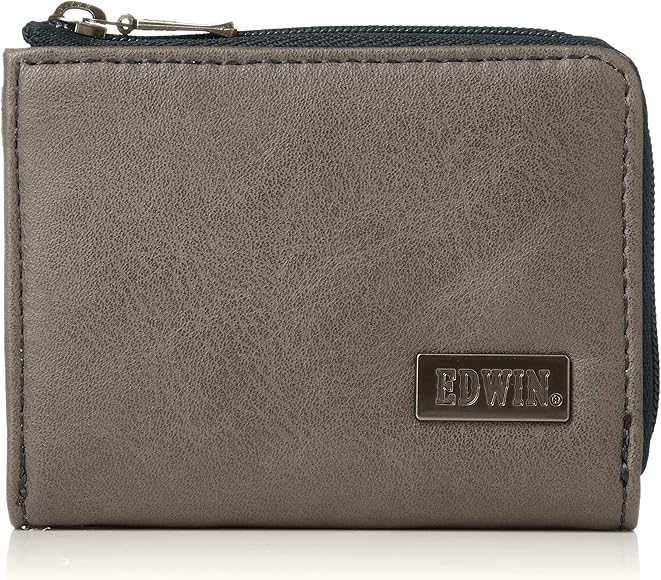 Amazon | [エドウィン] 小銭入れ ダークメタルプレート L字ファスナー