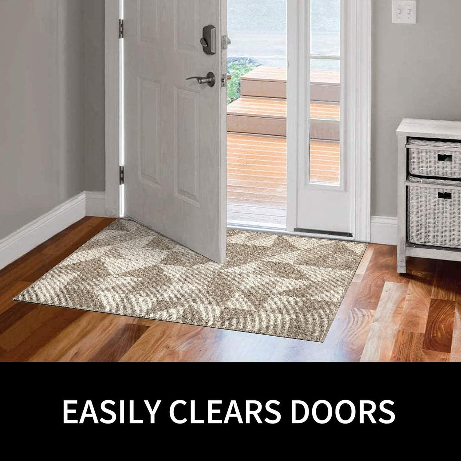 HEBE Extra Large Indoor Outdoor Doormat 32"x 48" Front Door Mat Non Slip Super Absorbent Mud Mat Entrance Way Door Rug Welcome Shoe Mat Machine Washable Floor Carpet