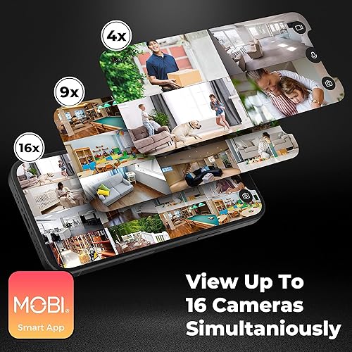 Miniatura 9 de Mobi Cam MP Cámara inteligente para el hogar y la oficina con resolución de 3MP, audio de 2 vías, visión nocturna, configuración de 30 segundos,