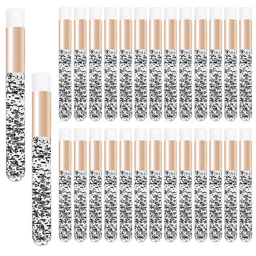 MyAoKuE-UP Cepillo de champú de pestañas de cristal, cepillo de limpieza de pestañas, brochas de maquillaje suaves para limpieza de extensiones de