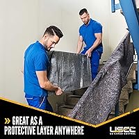 Vista 6 de US Cargo Control Mantas para mudanzas, 80 pulgadas de largo por 72 pulgadas de ancho, hechas con algodón reciclado, mantas de un solo uso