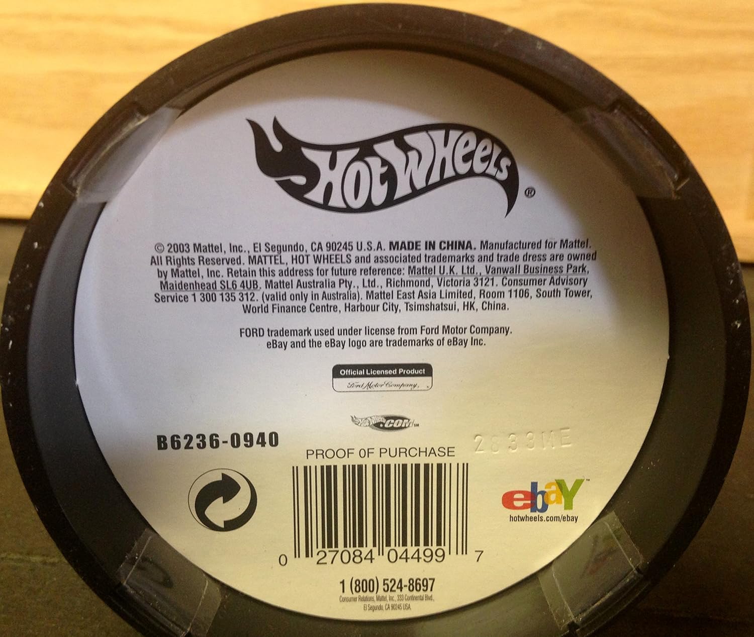 Hot Wheels 1970 White Limited Edition Ford MUSTANG Muscle Car