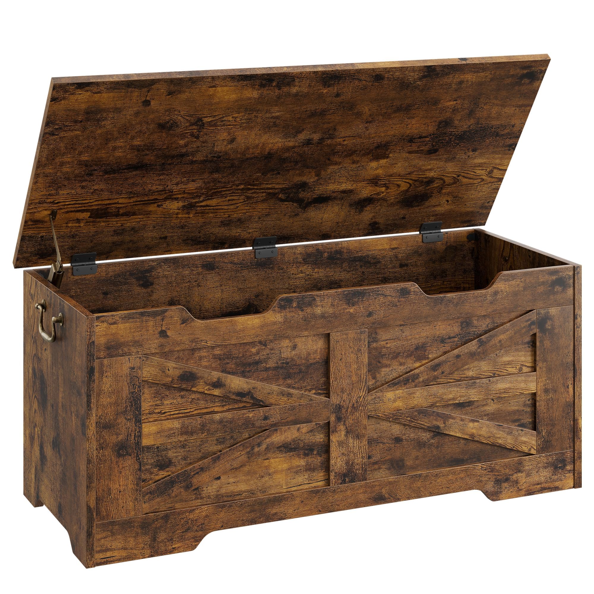 Banc en bois Garvee avec charnière de sécurité anti pincement