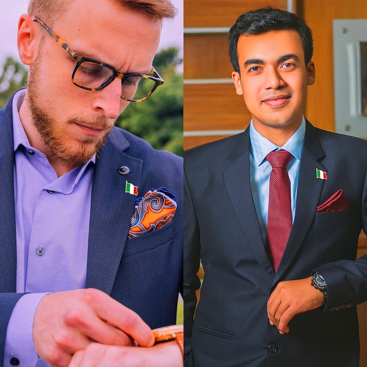 12/25/50 pcs Small metal Italian flag lapel pin Italy pin for Suit jacket backpack hat bulk - Image 4