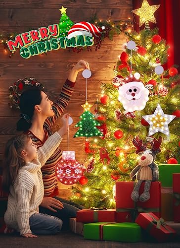 Miniatura 2 de Luces de decoración de ventana de Navidad, silueta de ventana de Navidad, letrero iluminado, luces de ventana a pilas con gancho de ventosa para