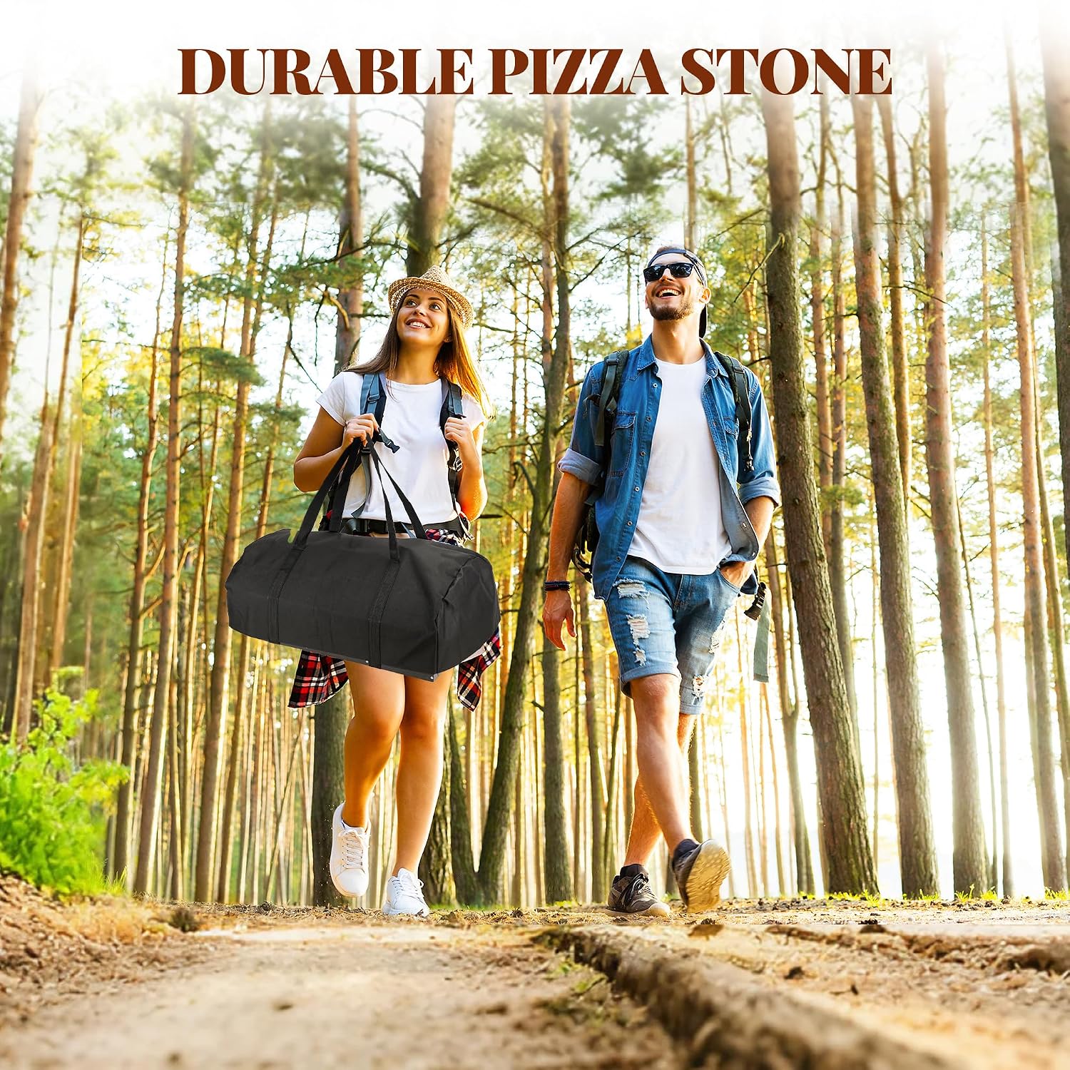 Decofy Outdoor Pizza Maker, 12" Wood Fired Pellet Pizza Oven with Built-in Thermometer, Portable Stainless Steel Pizza Oven Cooking for Outside, Backyard, Picnics, Camping