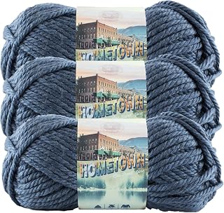 Lion Brand Yarn Hometown Yarn, Super-Bulky Yarn for Knitting, Crocheting...