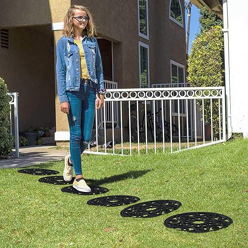 Miniatura 7 de A1 Home Collections A1HOME2405NW - Alfombrilla redonda de goma natural para jardín, multifuncional, resistente, hermoso diseño acabado a mano, 12 x