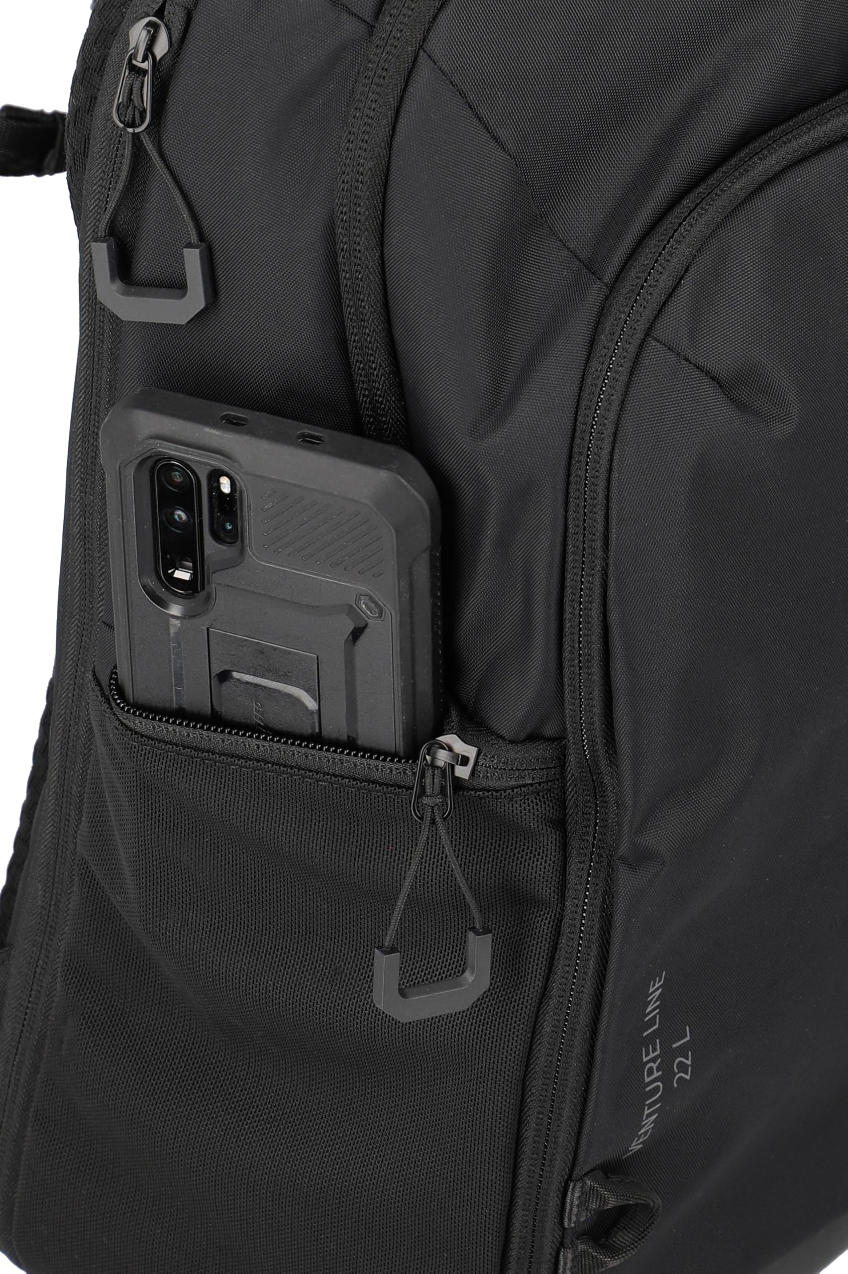Travelite Rucksack VENTURE LINE Größe M, 22 Liter, Laptop bis 15,6 Zoll | Reiserucksack aus robustem Nylon mit Aufsteckfunktion, Handgepäck fürs Flugzeug, Daypack für Damen & Herren, Business & Uni