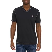 Robert Graham Mens Damien Short-Sleeve, V-Neck Top with Colorful Seams, Comfortable Fit & Richly Detailed for Wear