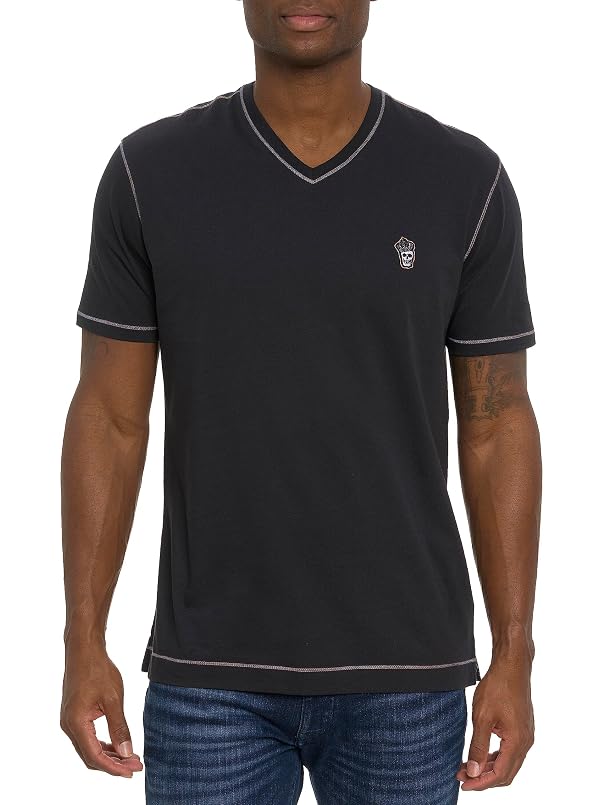 Robert Graham Damien S/S Knit Tshirt Black by Robert Graham - Used condition - US$32.57