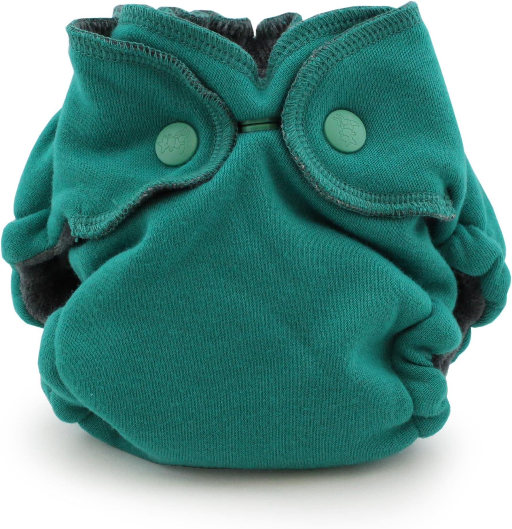 Kanga Care Ecoposh OBV Newborn Baby All in One AIO Fitted Cloth Diaper for Heavy Wetter and Nighttime Organic Bamboo Velour | Atlantis (Green) 4-12 lbs