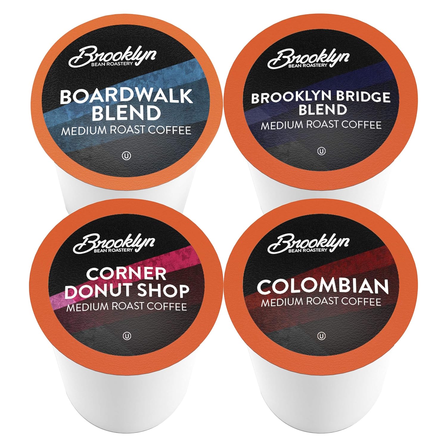 Brooklyn Beans Coffee Pods, Medium Roast Gourmet Variety Pack - Compatible with Keurig K Cup Brewers Including 2.0 Machines, 40 Count