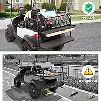 Vista 7 de 10L0L Red de carga para carrito de golf de 4 pasajeros para Yamaha, Club Car DS/Precedent, EZGO TXT/RXV, red de almacenamiento elástica ajustable
