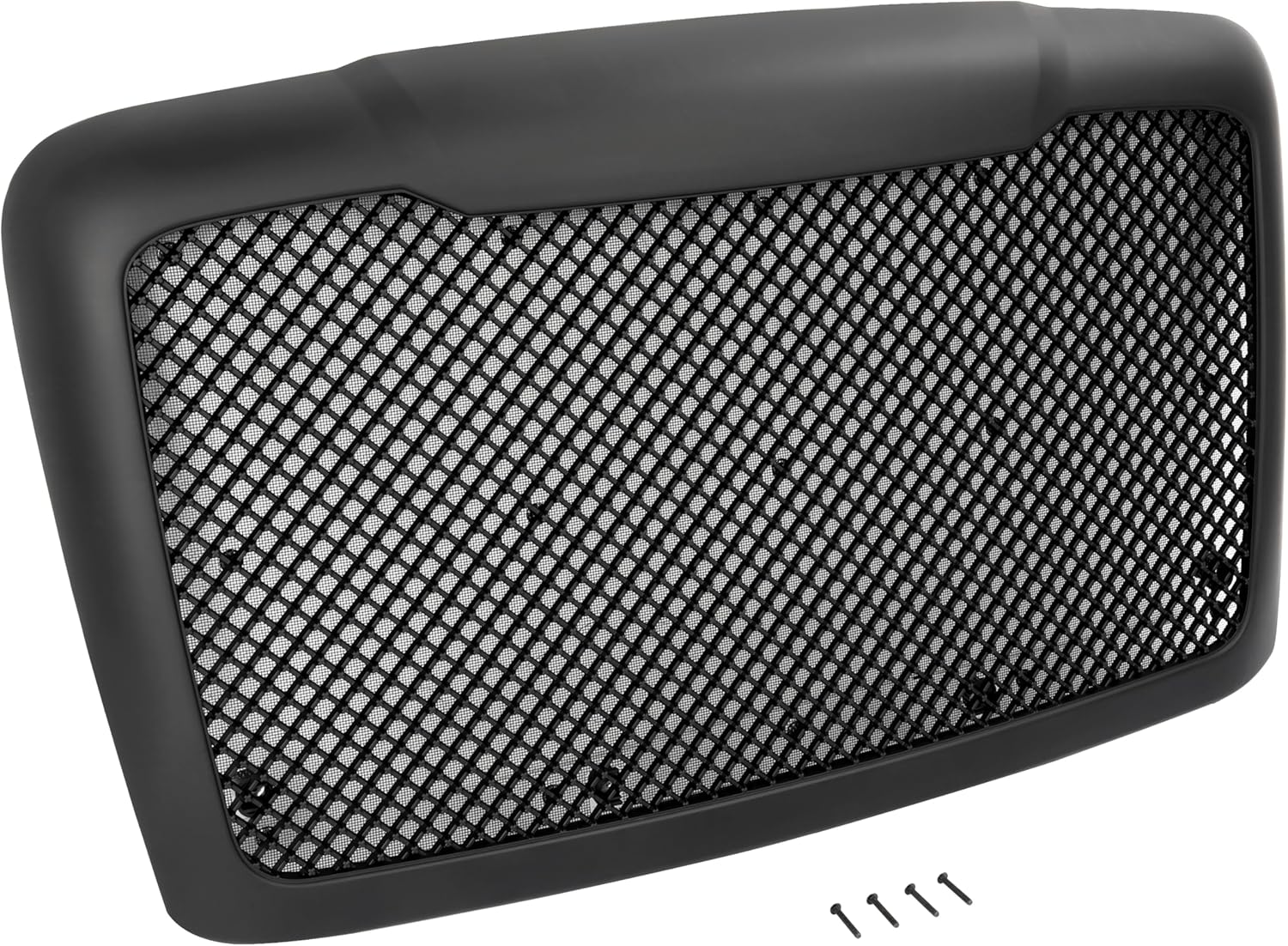 Front Grille Compatible with 2008-2017 Freightliner Cascadia Black W/Bug Screen Bumper Grill Alloy Steel Plastic