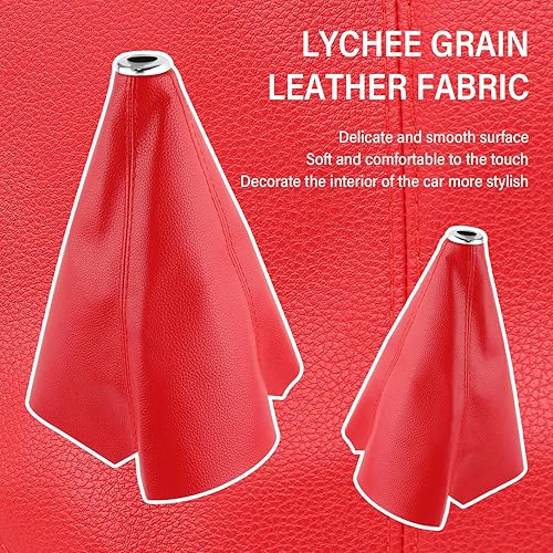 Vista 31 de Salior Funda de cuero para palanca de cambios de automóvil, accesorios para decoración interior de automóvil, funda universal a prueba de polvo