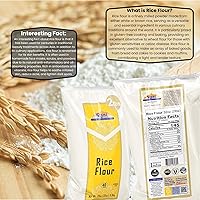 Vista 4 de Harina de arroz Rani (blanco) 32 onzas (2 libras) 32.03 oz Todo natural Apto para gluten Vegano Sin OMG Kosher Origen indio
