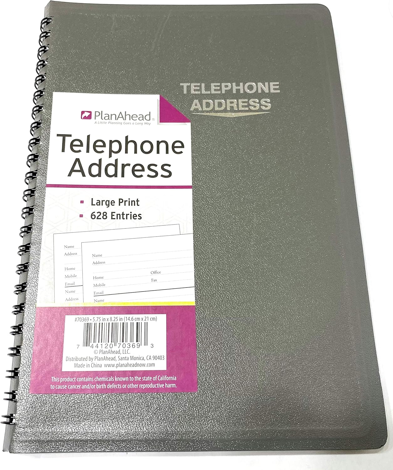 Amazon.com : Large Print Telephone/Address Book (Gray) : Office Products