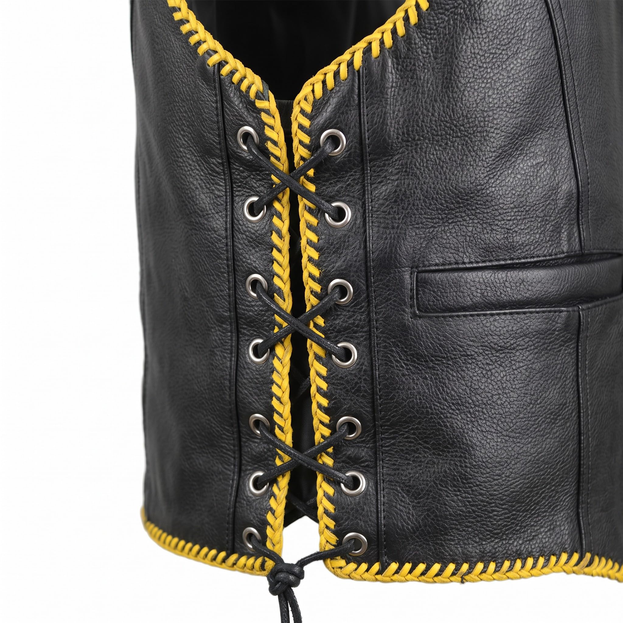 MDM Gilet in Pelle Moto Biker Chopper