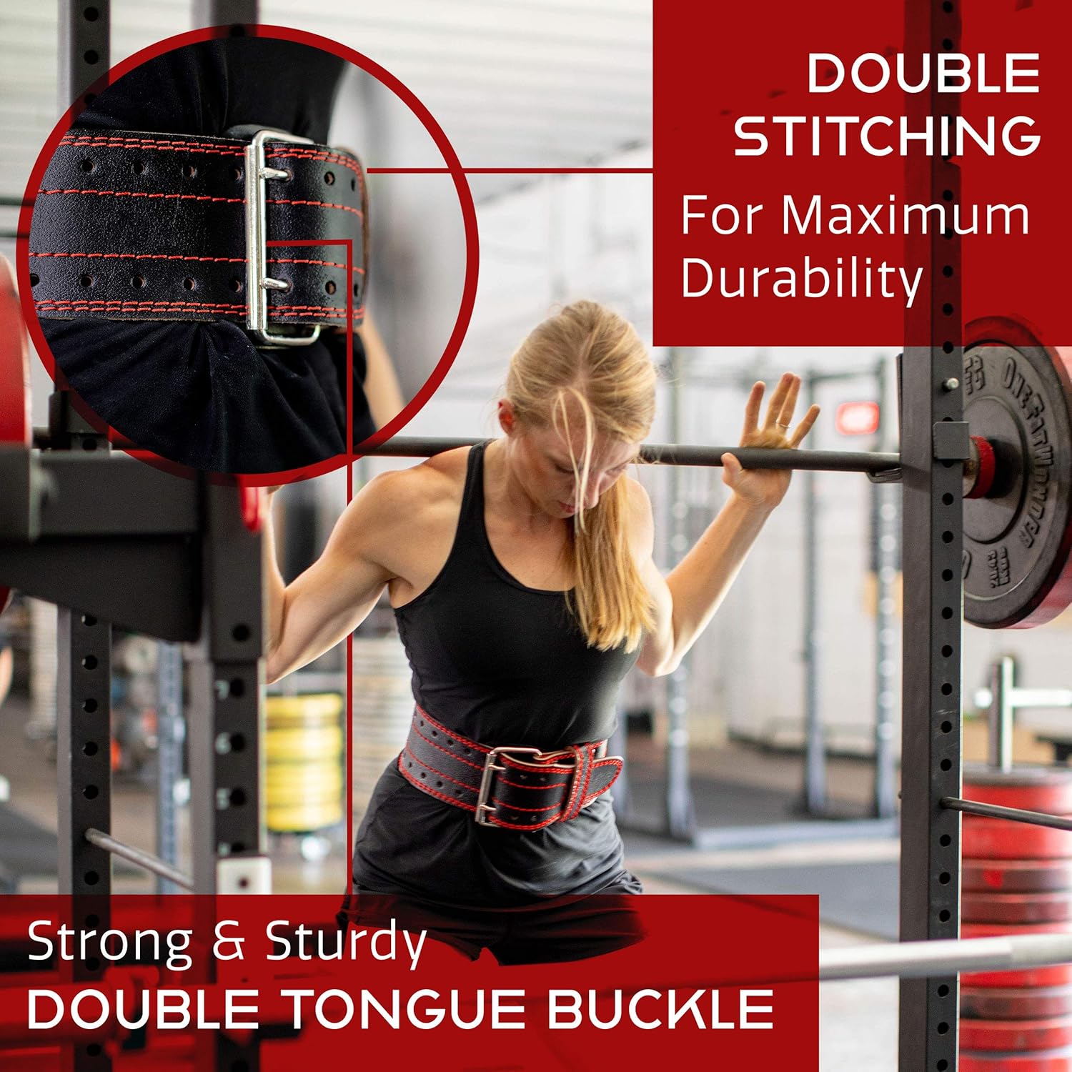 Dark Iron Fitness Weight Lifting Belt for Men & Women - 100% Leather Belts, Adjustable Back Support & Stability for Gym, Weightlifting, Strength Training, Squat or Deadlift up to 600 lbs : Sports & Outdoors