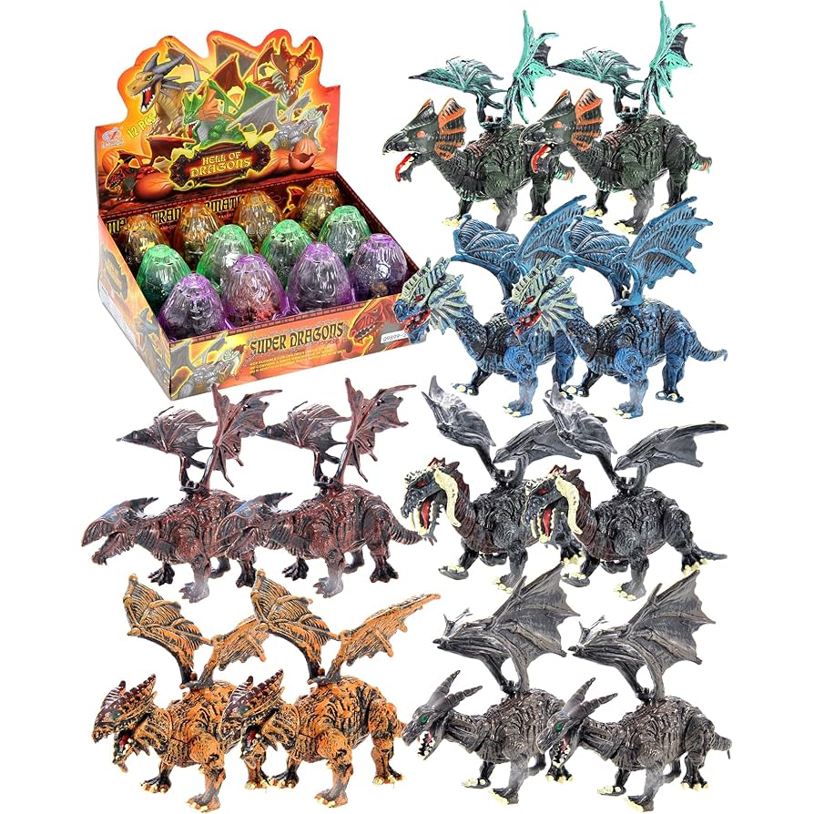 ドラゴン アクションフィギュア Amazon | 7.6 x 8.25 x 3.55インチ リアルなドラゴンフィギュア