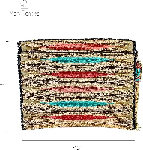 Miniatura 5 de Mary Frances Frida - Bolso de mano con cuentas inspirado en artistas, diseño floral, multicolor