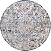 Vista 24 de Unique Loom Noble Collection - Alfombra de área Elizabeth (2' 2" x 3' 1" Rectángulo, Azul/Beige)