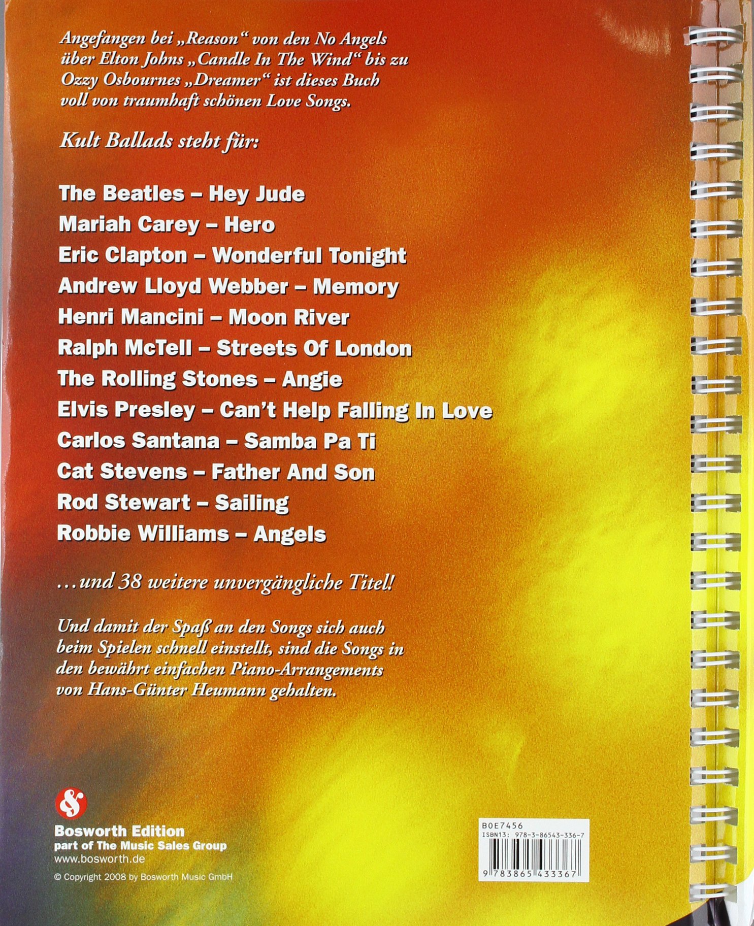 Kult Ballads - Die 50 schönsten Liebeslieder aller Zeiten | Klavier-Songbook mit Texten und Akkorden | Notenbuch für Anfänger |Piano Buch mit ... Love Songs aller Zeiten. Leichte Arrangements