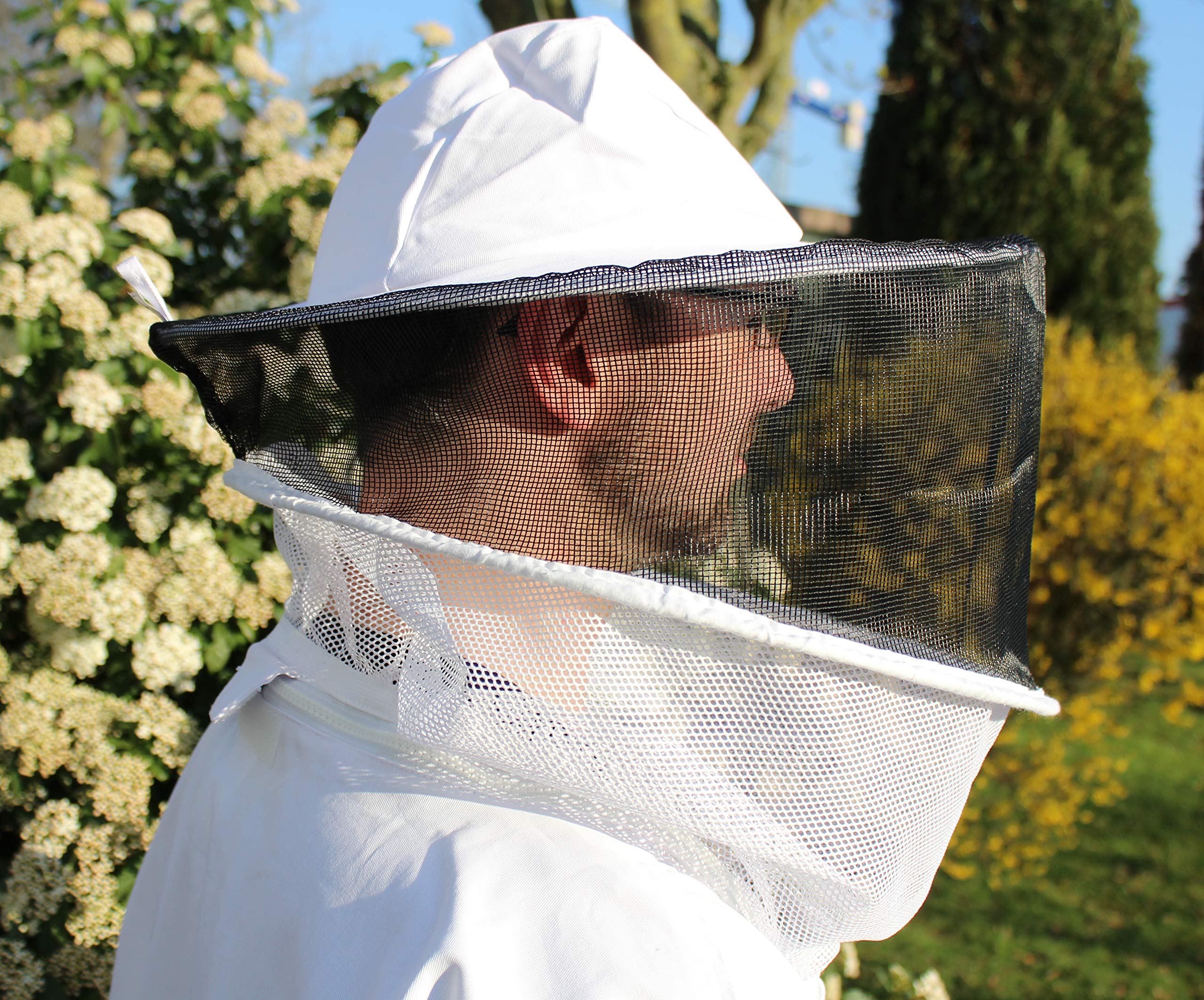 Protección del apicultor | Suéter para apicultores profesional | Gorro de apicultor redondo con velo | Modelo probado