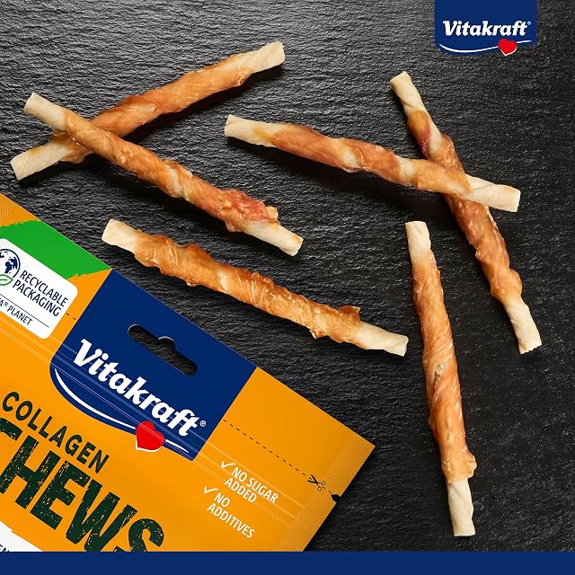 Foto 3 de 7 de Vitakraft Chews de colágeno para Perros, fácil de digerir, con colágeno y Carne de Pollo