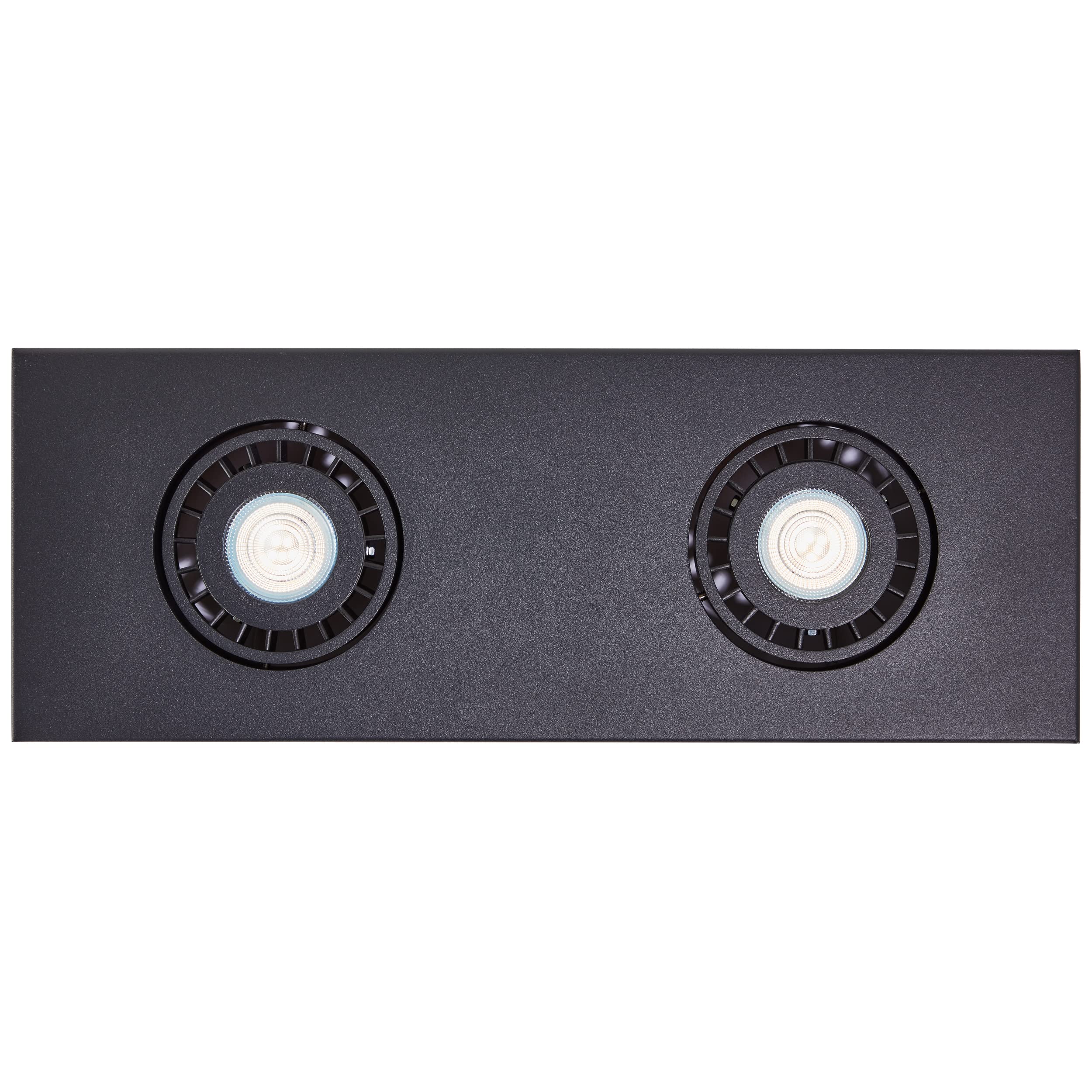 Brilliant Doro LED Deckenleuchte 2flg sand schwarz, Metall, 2x LED, GU10, 4,5 W, LED-Reflektorlampen inklusive (Lichtstrom: 345lm, Lichtfarbe: 3000K)
