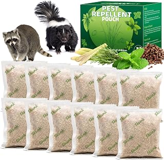 12 Pack Natural Raccoon Pouches, Raccoon Repellent Pouches for Outdoor Yard Garden House | Long-Lasting Protection | Safe for Dogs and Children