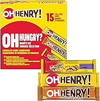 OH HENRY! Full Size Chocolate Bars - Variety Pack Chocolate Candy Bars, Halloween Bulk - 15 Bars, 790g