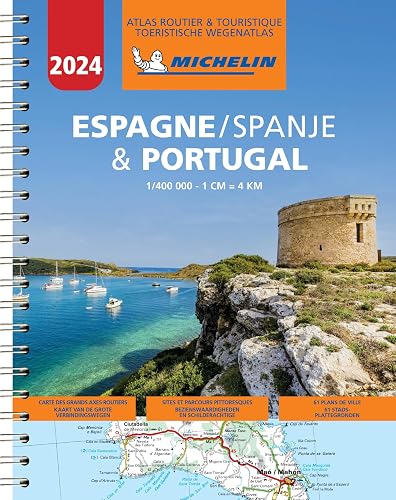 Atlas Espagne &amp; Portugal / Spanje &amp; Portugal 2024 (A4 - Spirale)