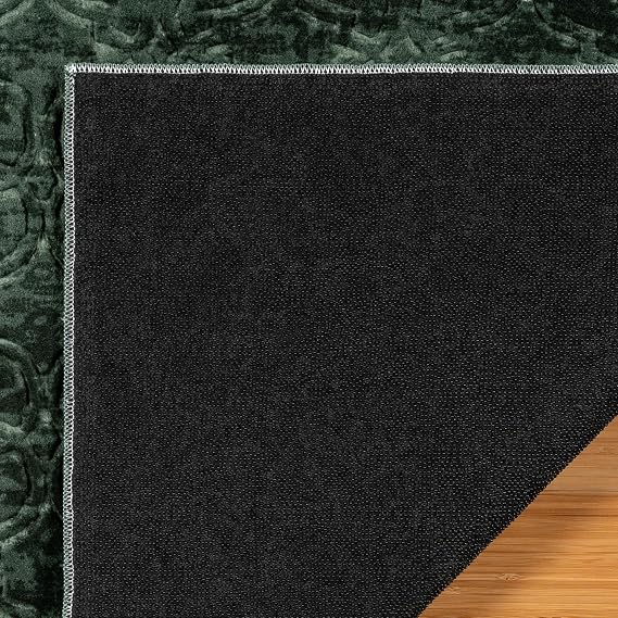 Gertmenian Indoor Transitional Area Rug - 4x6 Medium, Non-Shedding, Ideal for High Traffic in Living Room, Bedroom, Entryway - Geometric, Dk. Green, 26860