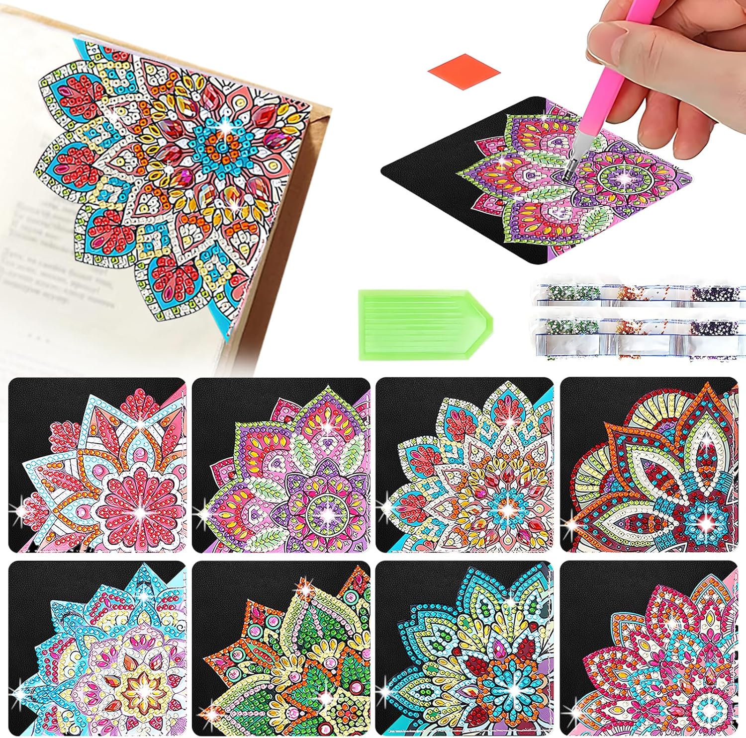 Diamond Art Bookmark Shape Rhinestone Bookmark Crystal DIY