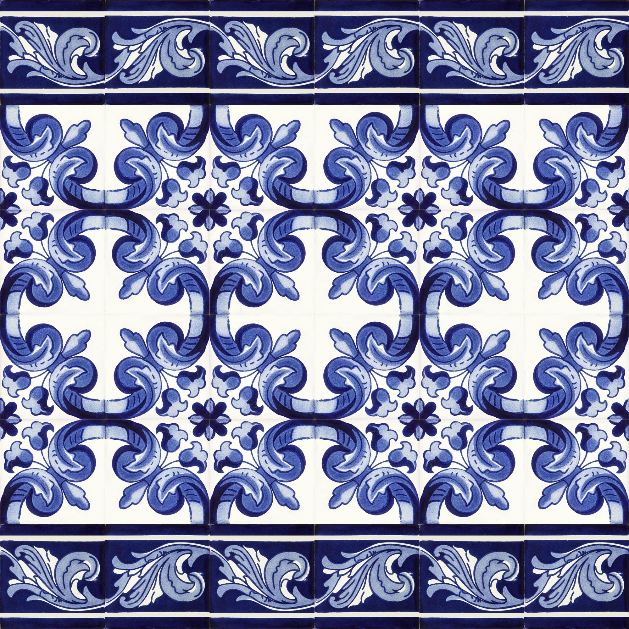 Cerames azulejos de mosaico Talavera Mariposa - 30 azulejos decorativos de cerámica mexicana para baño, ducha, escaleras, pared posterior de la cocina | azulejos de mexicanos 10,5x10,5 cm
