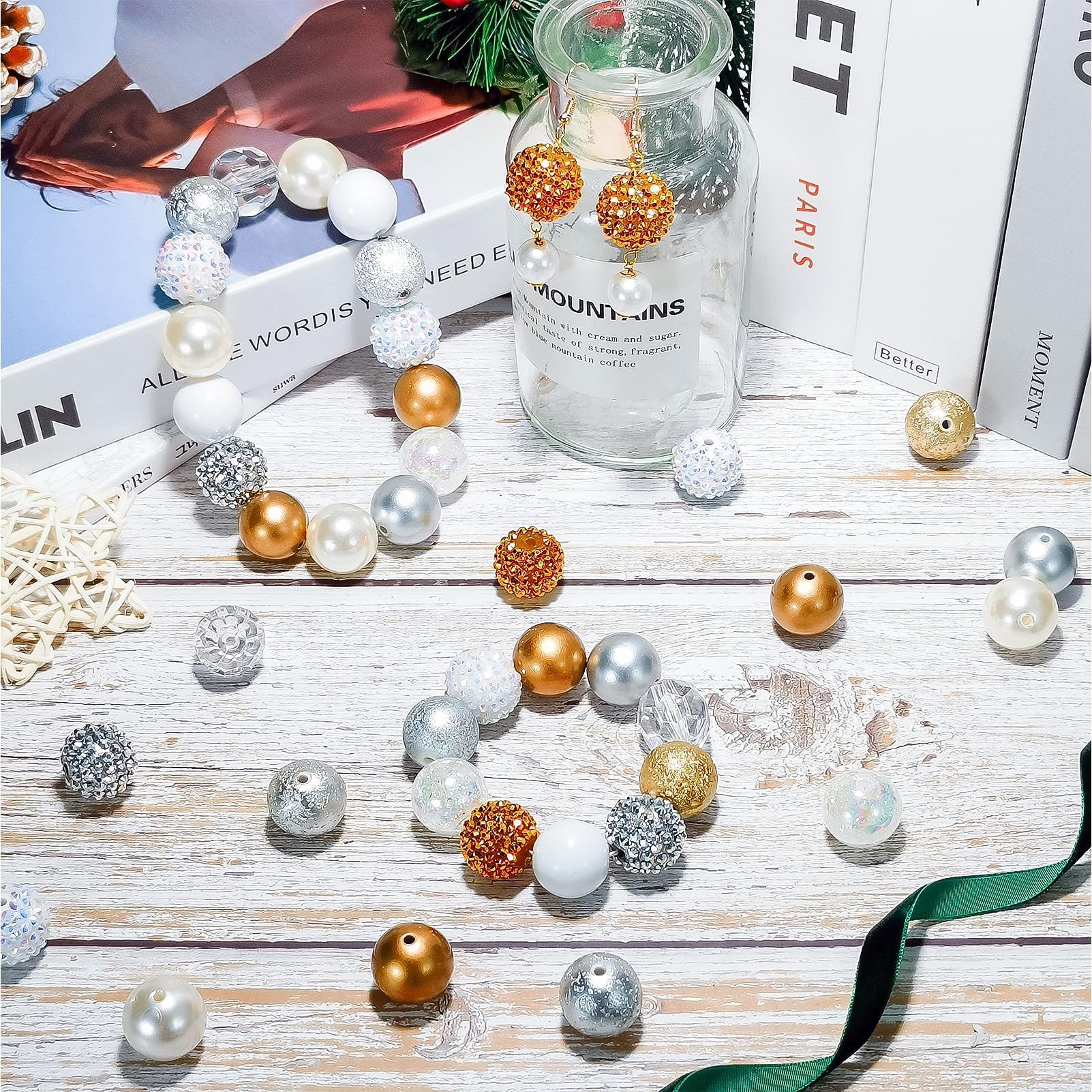 Lot De 50 Grosses Perles En Forme De Chewing-gum Colorées De 20 Mm Pour La Fabrication De Stylos, Bijoux, Bracelets, Colliers, Loisirs Créatifs