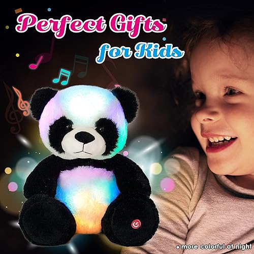 Miniatura 3 de Cuteoy Juguete de peluche suave con diseño de panda LED musical que brilla en la oscuridad cantando a la hora de acostarse regalo de cumpleaños para