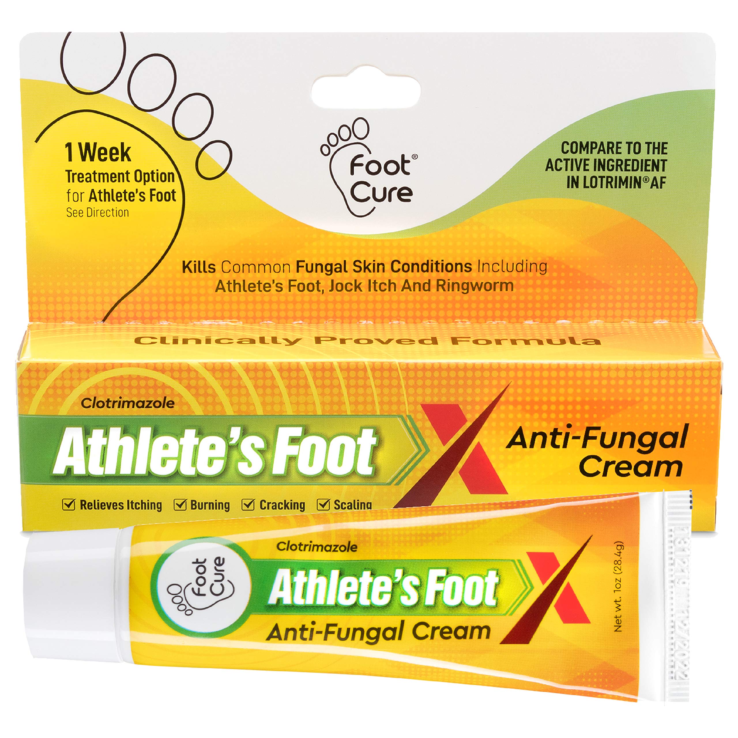 Buy Foot Cure Athlete’s Foot Cream Made in USA Treats Fungal