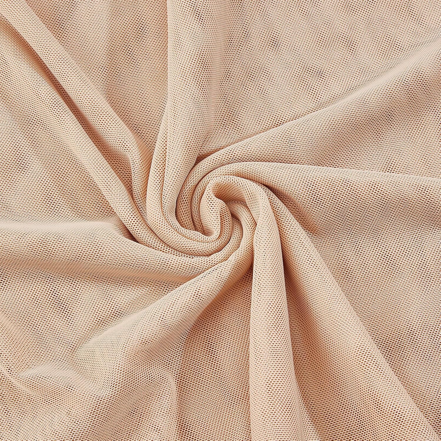 4-Way Stretch Mesh Fabric Spandex Power Mesh, 63 Inch by 1 Yards Power Fabric, Breathable and Stretchy Sewing Activewear, Sportswear Dresses, Crafts